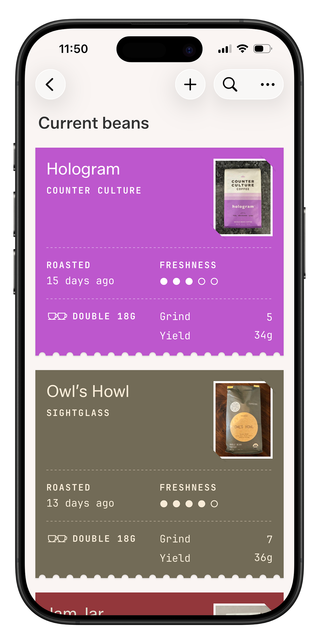 Bean library with freshness tracking